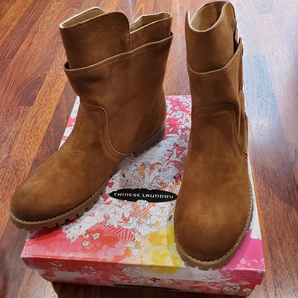 Suede Chinese Laundry Lace Up Boots Chinese Laundry Stella Rusty